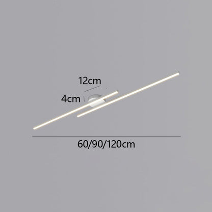 Plafondlamp Minimalistisch LED met Dubbele Lichtbalk en Geïntegreerde LED