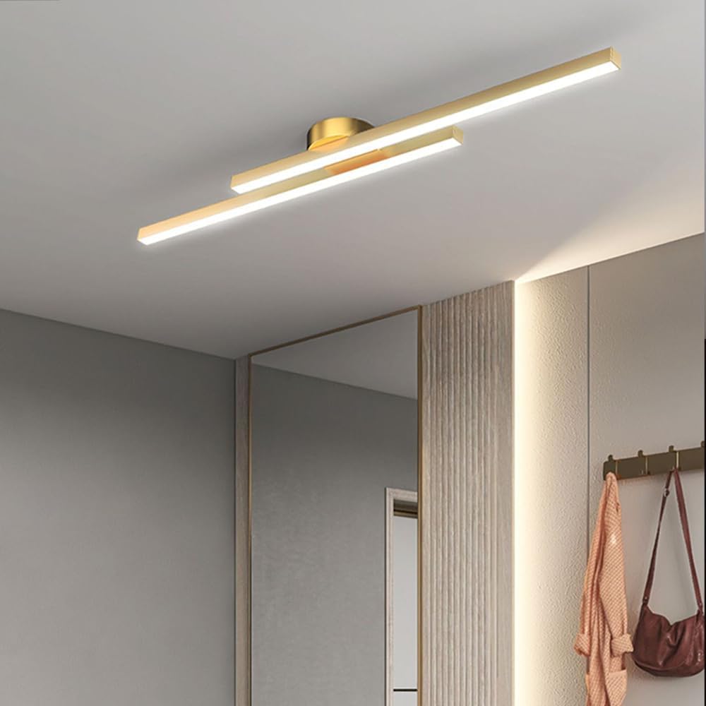 Plafondlamp Minimalistisch LED met Dubbele Lichtbalk en Geïntegreerde LED