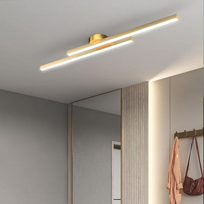 Plafondlamp Minimalistisch LED met Dubbele Lichtbalk en Geïntegreerde LED