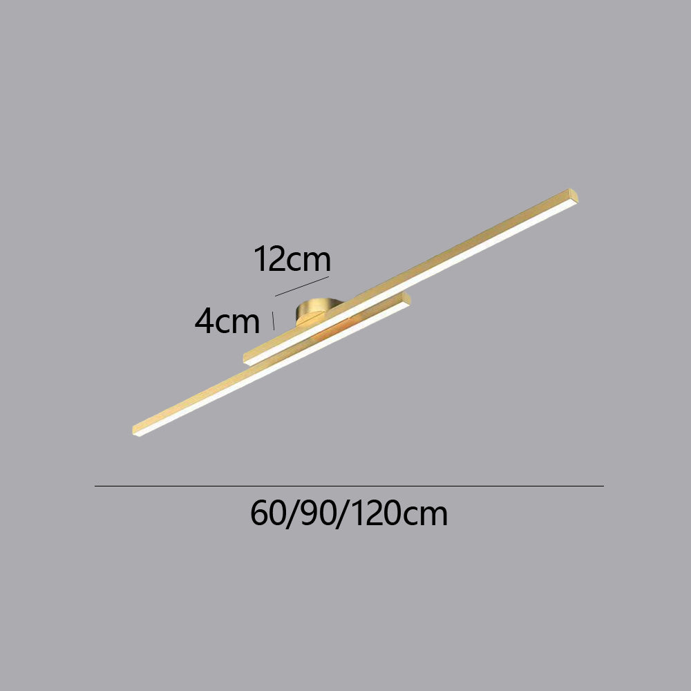 Plafondlamp Minimalistisch LED met Dubbele Lichtbalk en Geïntegreerde LED