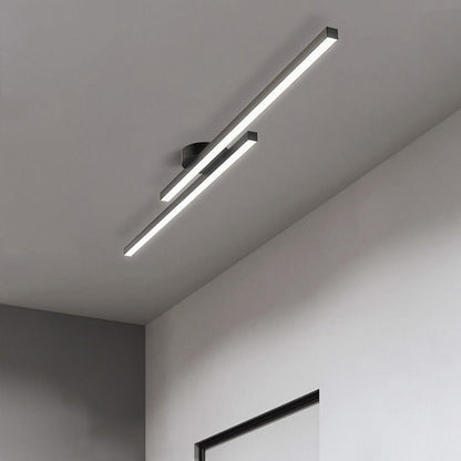 Plafondlamp Minimalistisch LED met Dubbele Lichtbalk en Geïntegreerde LED