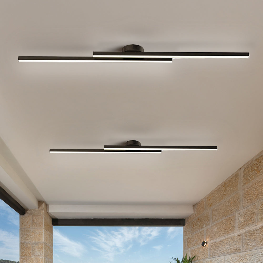 Plafondlamp Minimalistisch LED met Dubbele Lichtbalk en Geïntegreerde LED