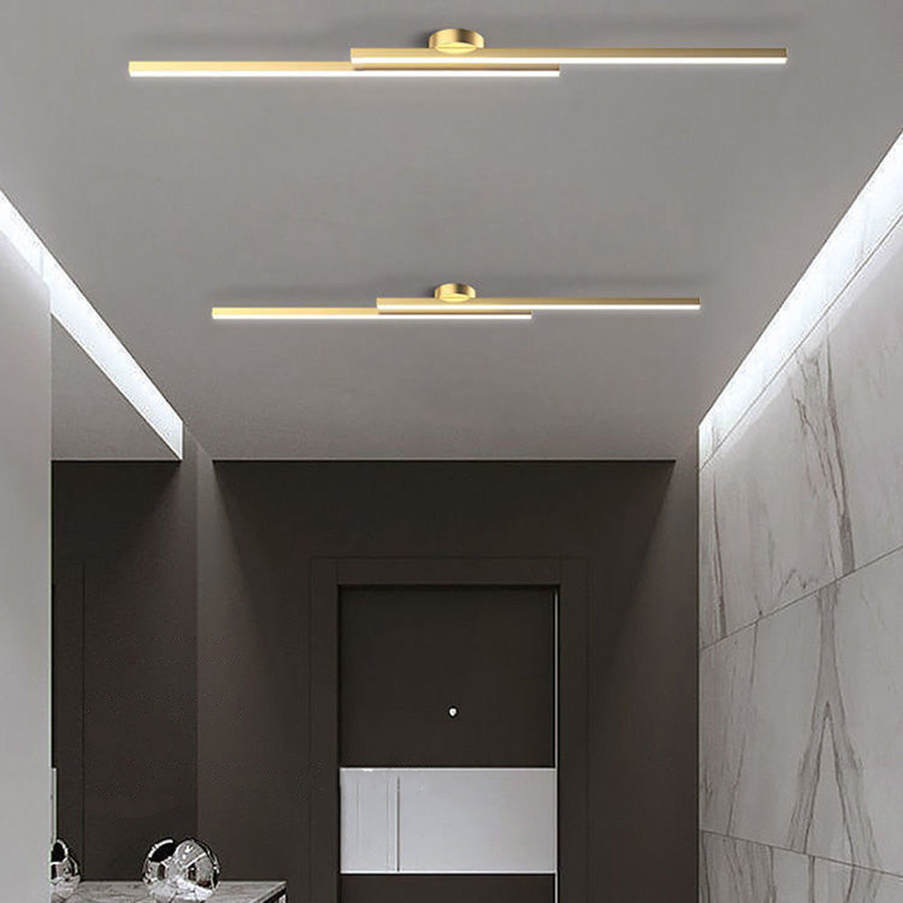 Plafondlamp Minimalistisch LED met Dubbele Lichtbalk en Geïntegreerde LED