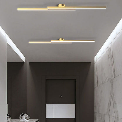 Plafondlamp Minimalistisch LED met Dubbele Lichtbalk en Geïntegreerde LED