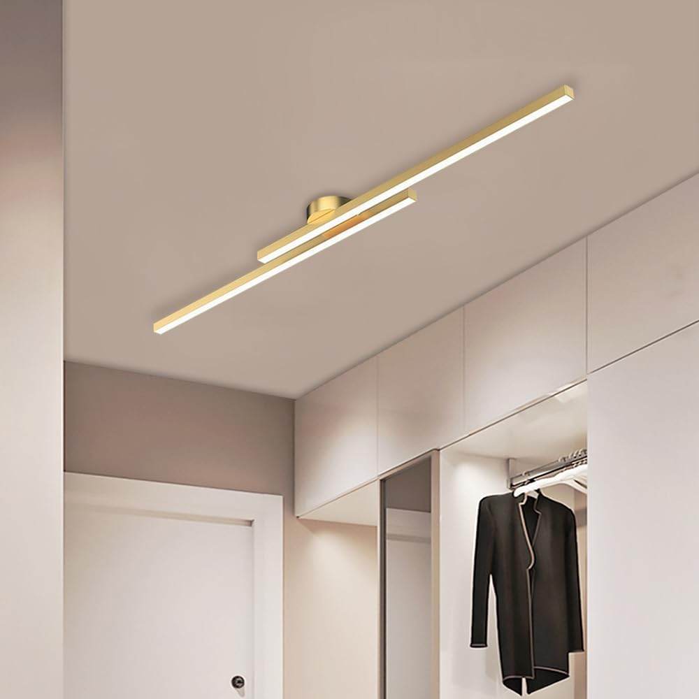 Plafondlamp Minimalistisch LED met Dubbele Lichtbalk en Geïntegreerde LED