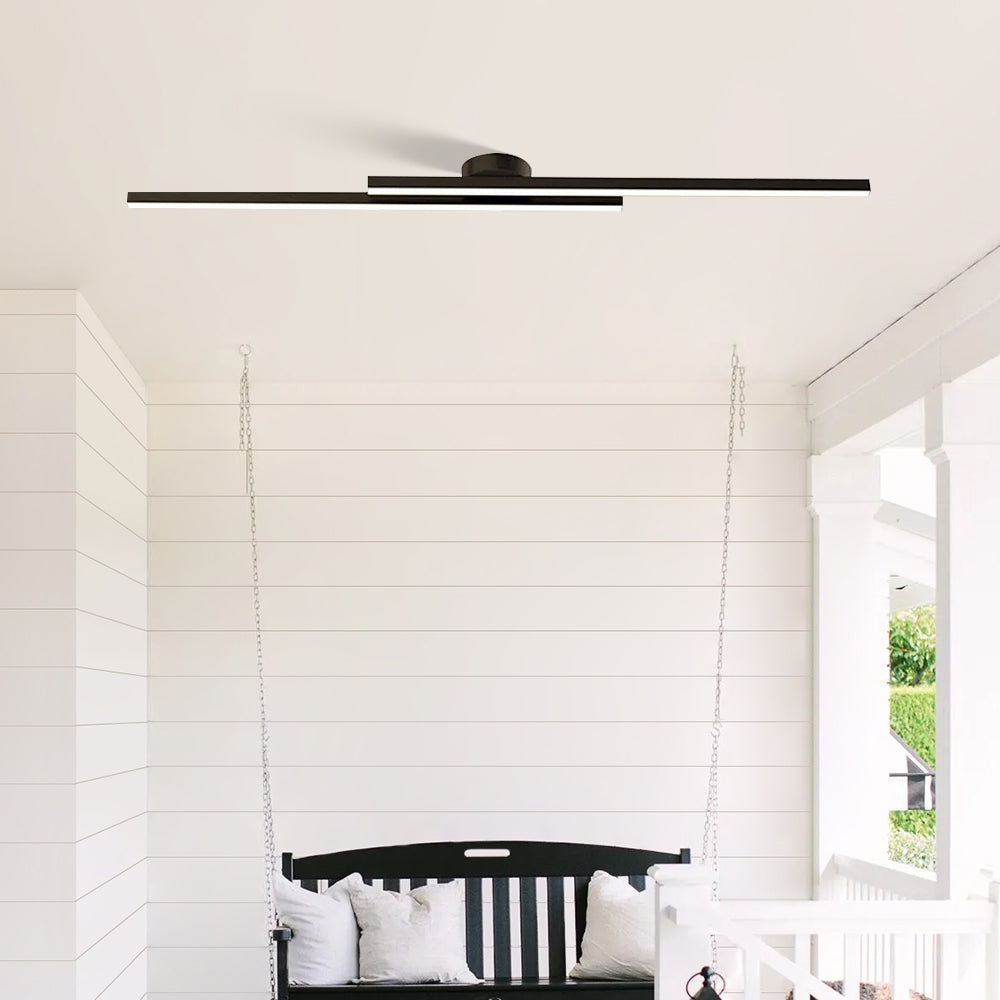 Plafondlamp Minimalistisch LED met Dubbele Lichtbalk en Geïntegreerde LED