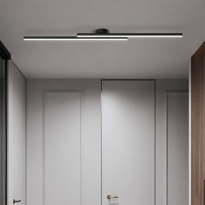 Plafondlamp Minimalistisch LED met Dubbele Lichtbalk en Geïntegreerde LED