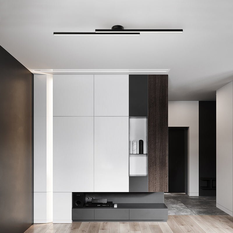 Plafondlamp Minimalistisch LED met Dubbele Lichtbalk en Geïntegreerde LED