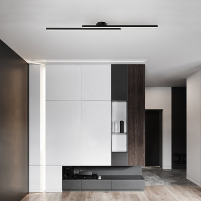 Plafondlamp Minimalistisch LED met Dubbele Lichtbalk en Geïntegreerde LED