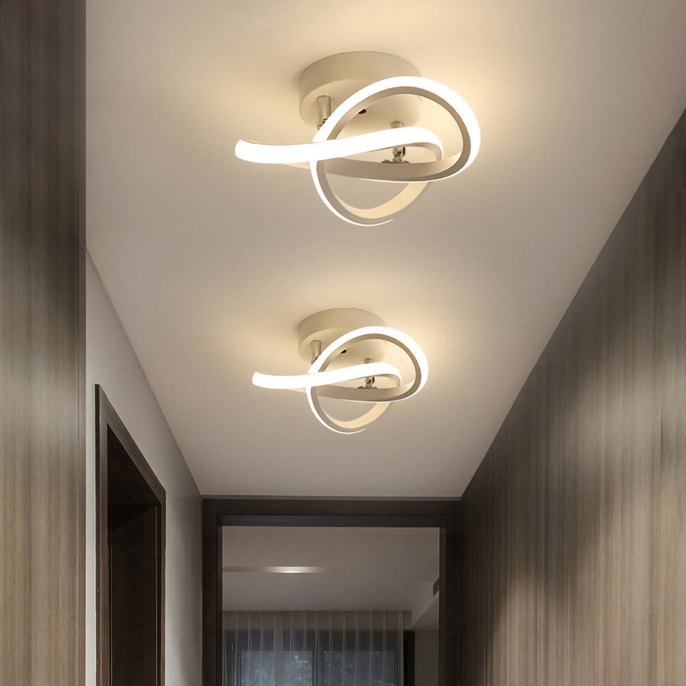 Plafondlamp Minimalistisch LED met Vloeiend Ringontwerp voor Hal en Woonkamer