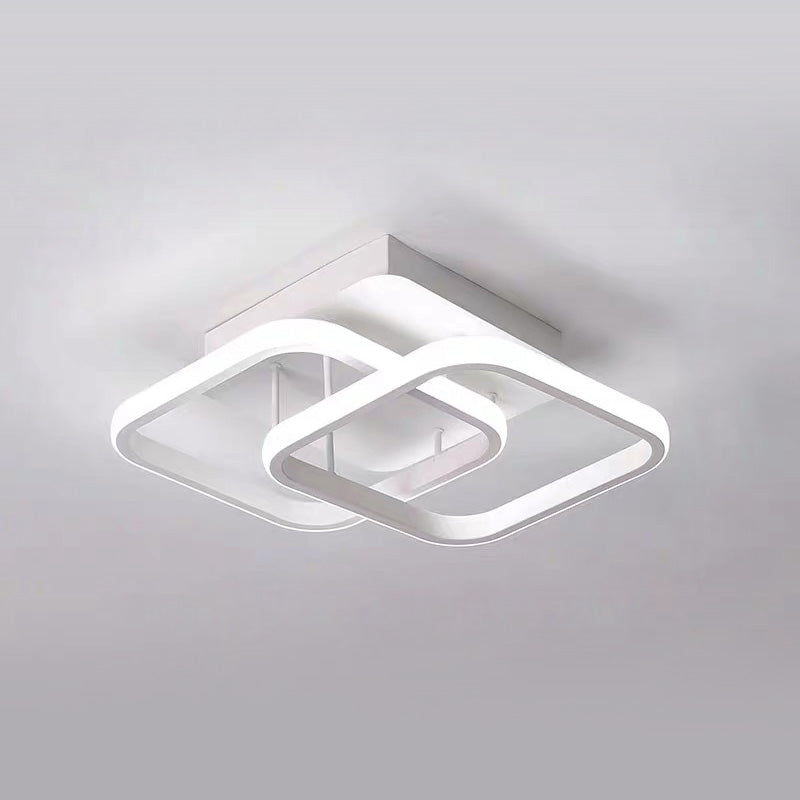 Plafondlamp Minimalistisch LED met Vloeiend Ringontwerp voor Hal en Woonkamer