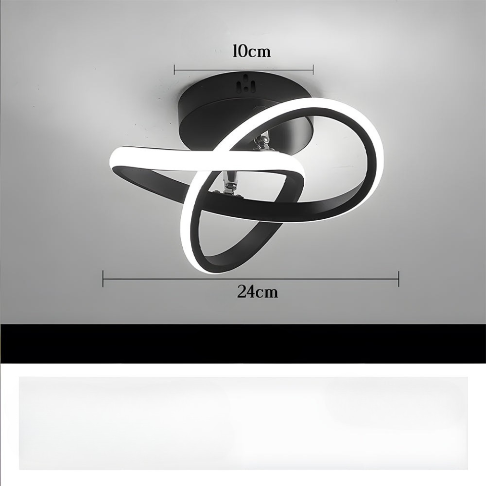 Plafondlamp Minimalistisch LED met Vloeiend Ringontwerp voor Hal en Woonkamer