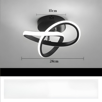 Plafondlamp Minimalistisch LED met Vloeiend Ringontwerp voor Hal en Woonkamer