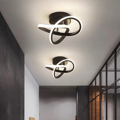 Plafondlamp Minimalistisch LED met Vloeiend Ringontwerp voor Hal en Woonkamer