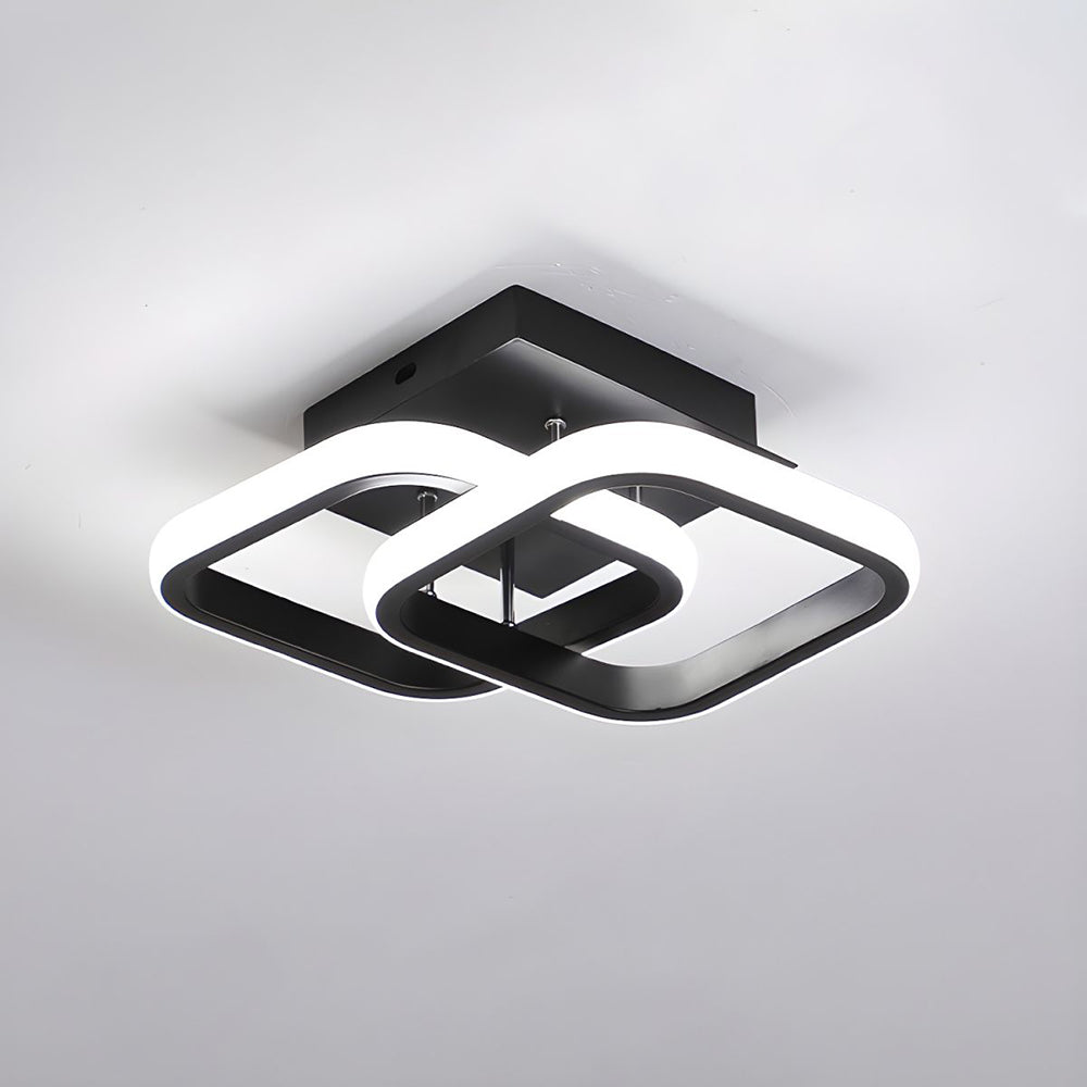 Plafondlamp Minimalistisch LED met Vloeiend Ringontwerp voor Hal en Woonkamer