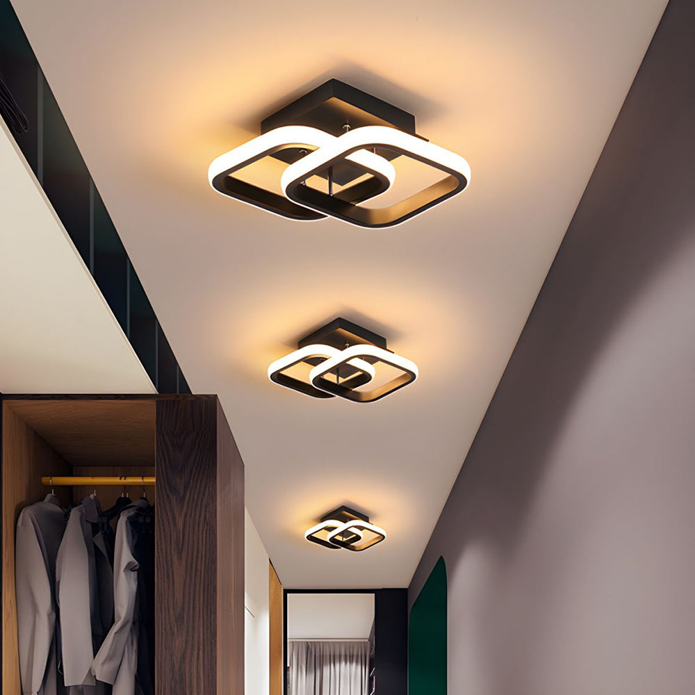 Plafondlamp Minimalistisch LED met Vloeiend Ringontwerp voor Hal en Woonkamer