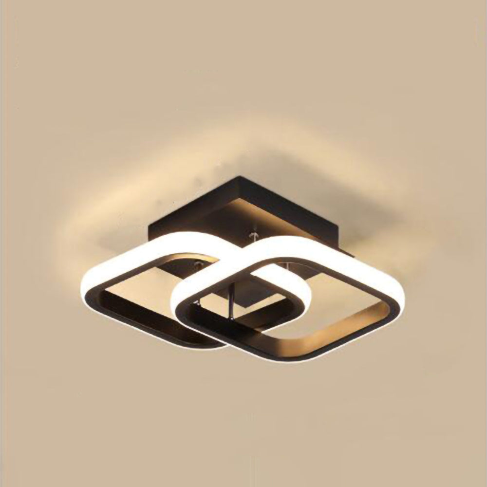Plafondlamp Minimalistisch LED met Vloeiend Ringontwerp voor Hal en Woonkamer