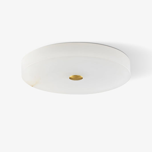 Plafondlamp Minimalistisch met Albast Kap en Messing Detail Rond