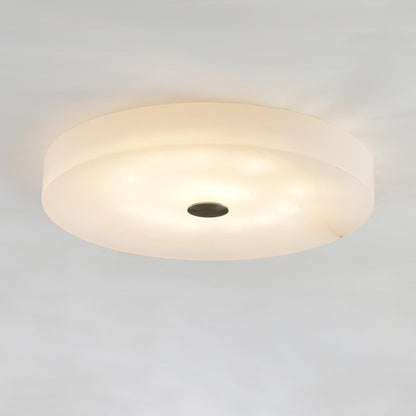 Plafondlamp Minimalistisch met Albast Kap en Messing Detail Rond