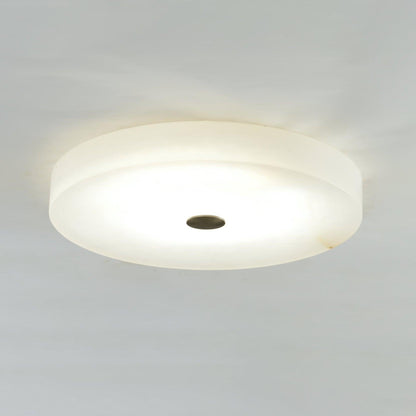 Plafondlamp Minimalistisch met Albast Kap en Messing Detail Rond