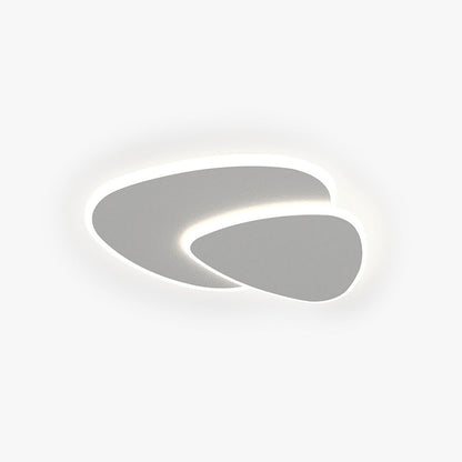 Plafondlamp Minimalistisch met Dubbele Organische Vorm en Geïntegreerde LED