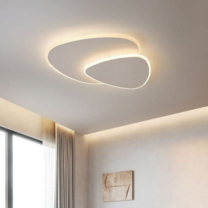 Plafondlamp Minimalistisch met Dubbele Organische Vorm en Geïntegreerde LED