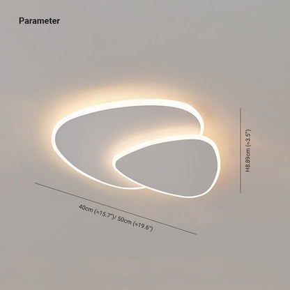 Plafondlamp Minimalistisch met Dubbele Organische Vorm en Geïntegreerde LED ##POS:5##
