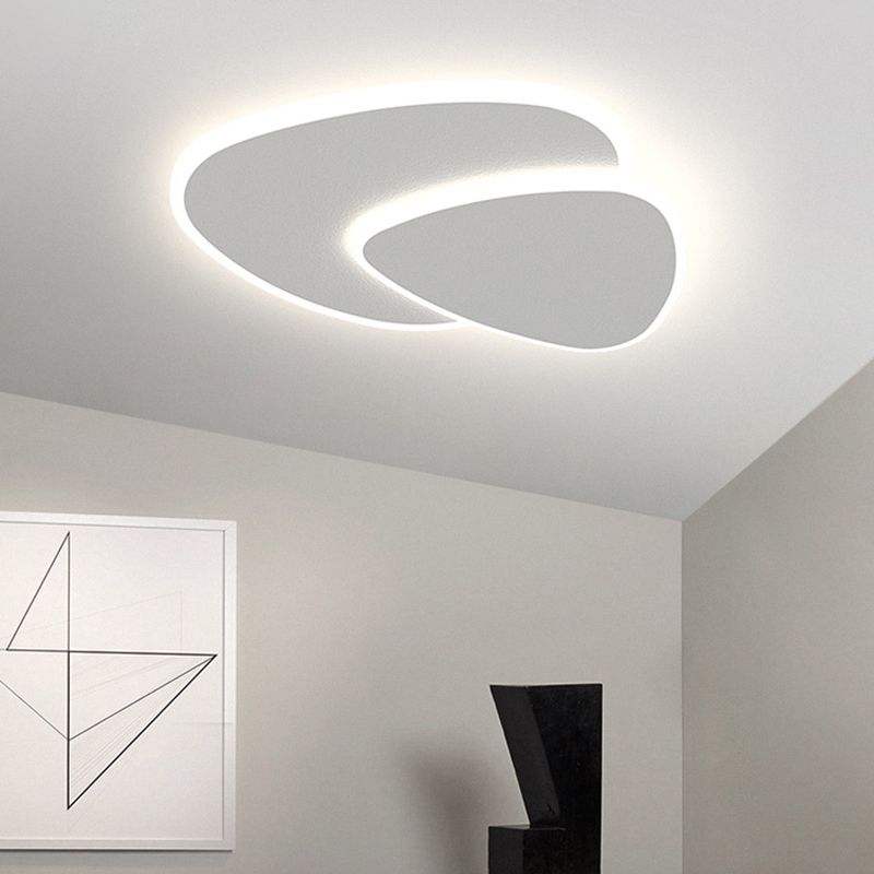 Plafondlamp Minimalistisch met Dubbele Organische Vorm en Geïntegreerde LED ##POS:6##