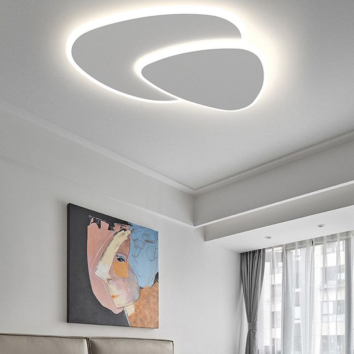 Plafondlamp Minimalistisch met Dubbele Organische Vorm en Geïntegreerde LED
