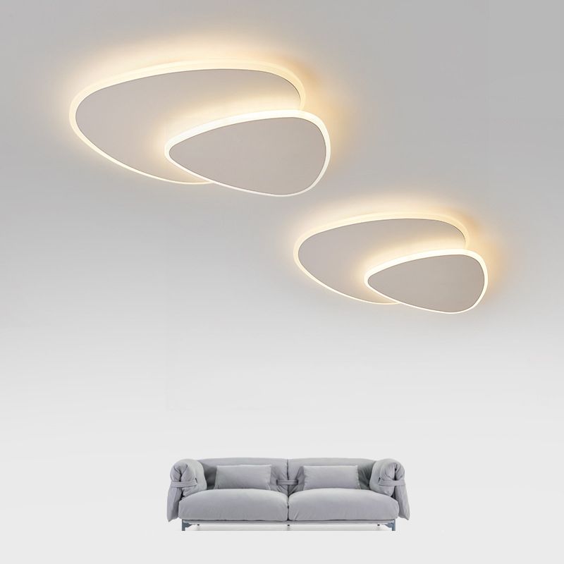 Plafondlamp Minimalistisch met Dubbele Organische Vorm en Geïntegreerde LED ##POS:9##