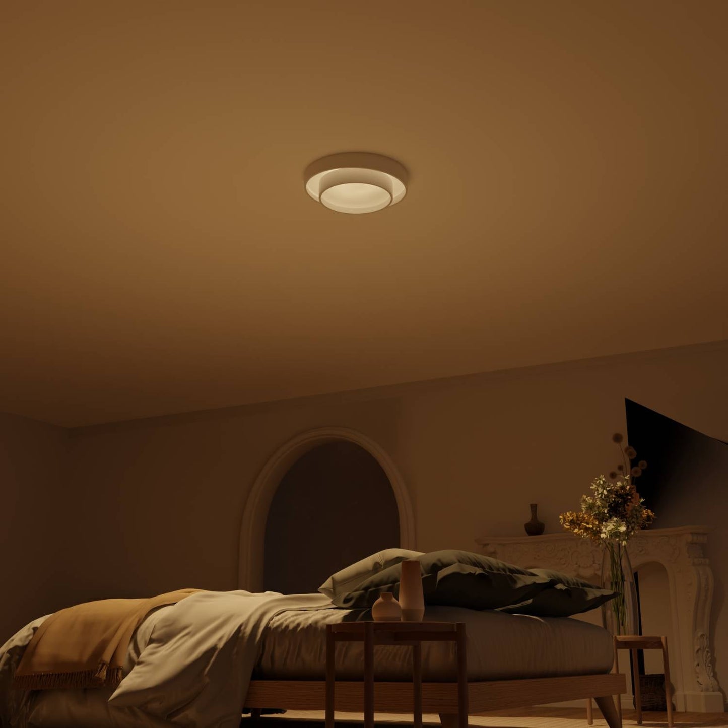 Plafondlamp Minimalistisch met Dubbele Ring en Geïntegreerde LED