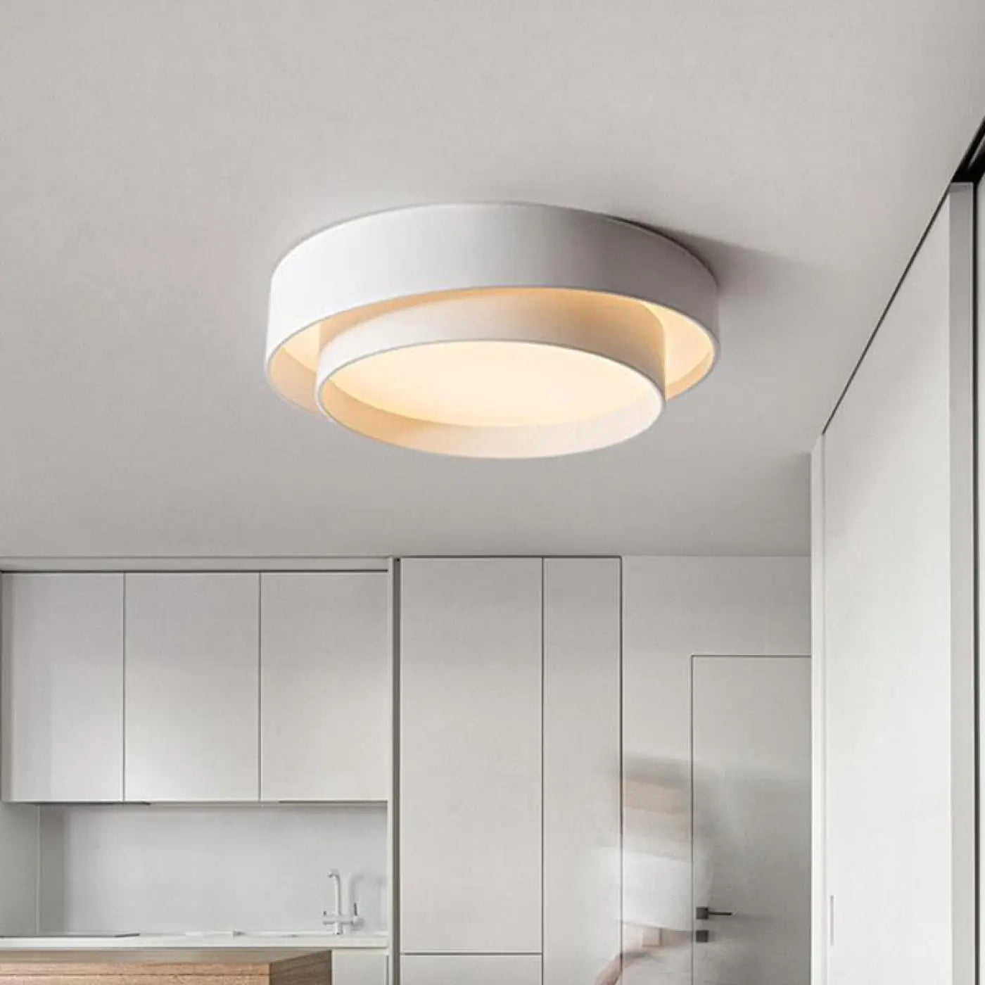 Plafondlamp Minimalistisch met Dubbele Ring en Geïntegreerde LED