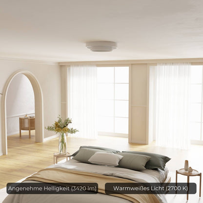 Plafondlamp Minimalistisch met Dubbele Ring en Geïntegreerde LED