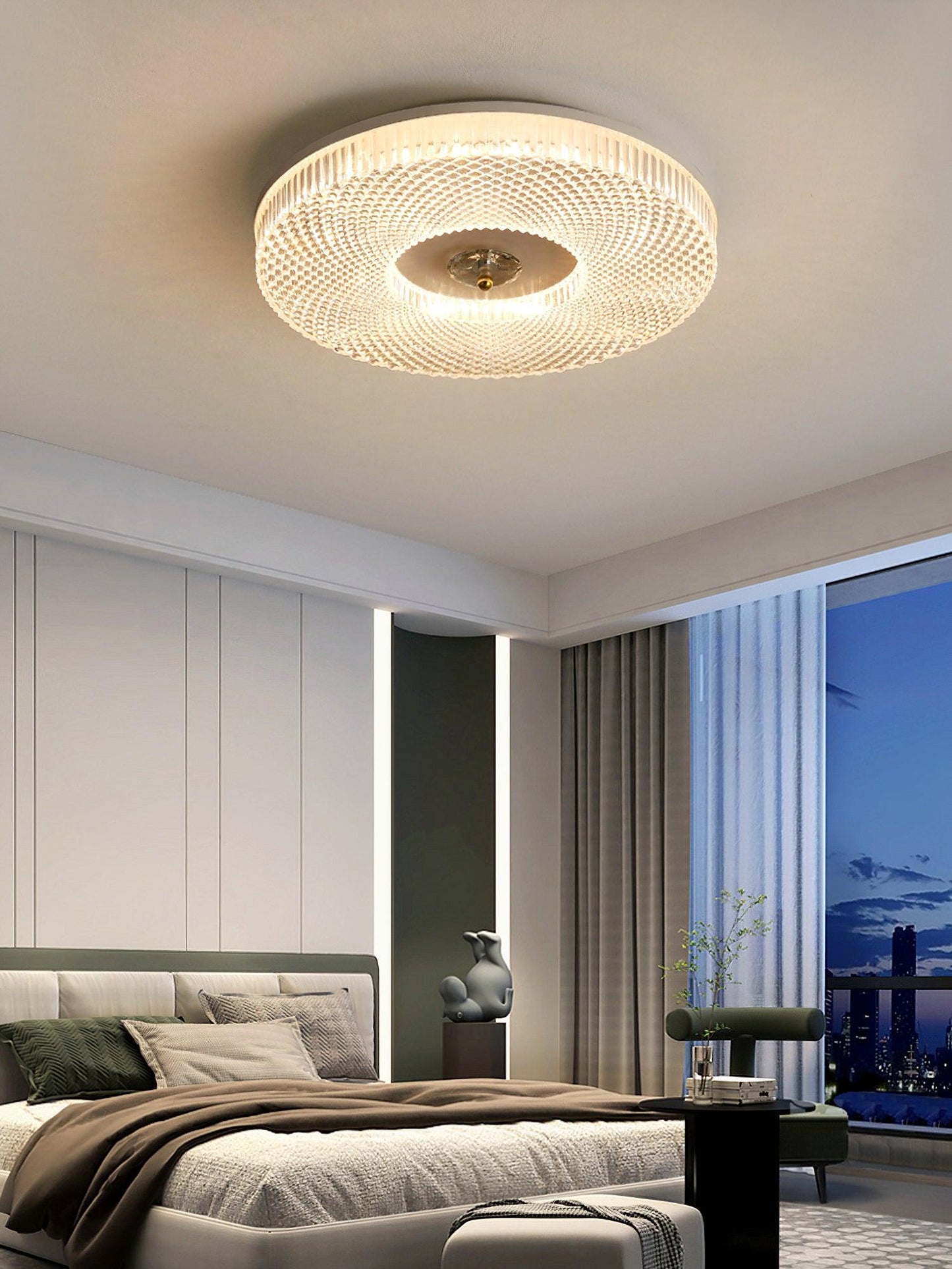 Plafondlamp Minimalistisch met Gestructureerd Acryl Diffuser en Geïntegreerde LED