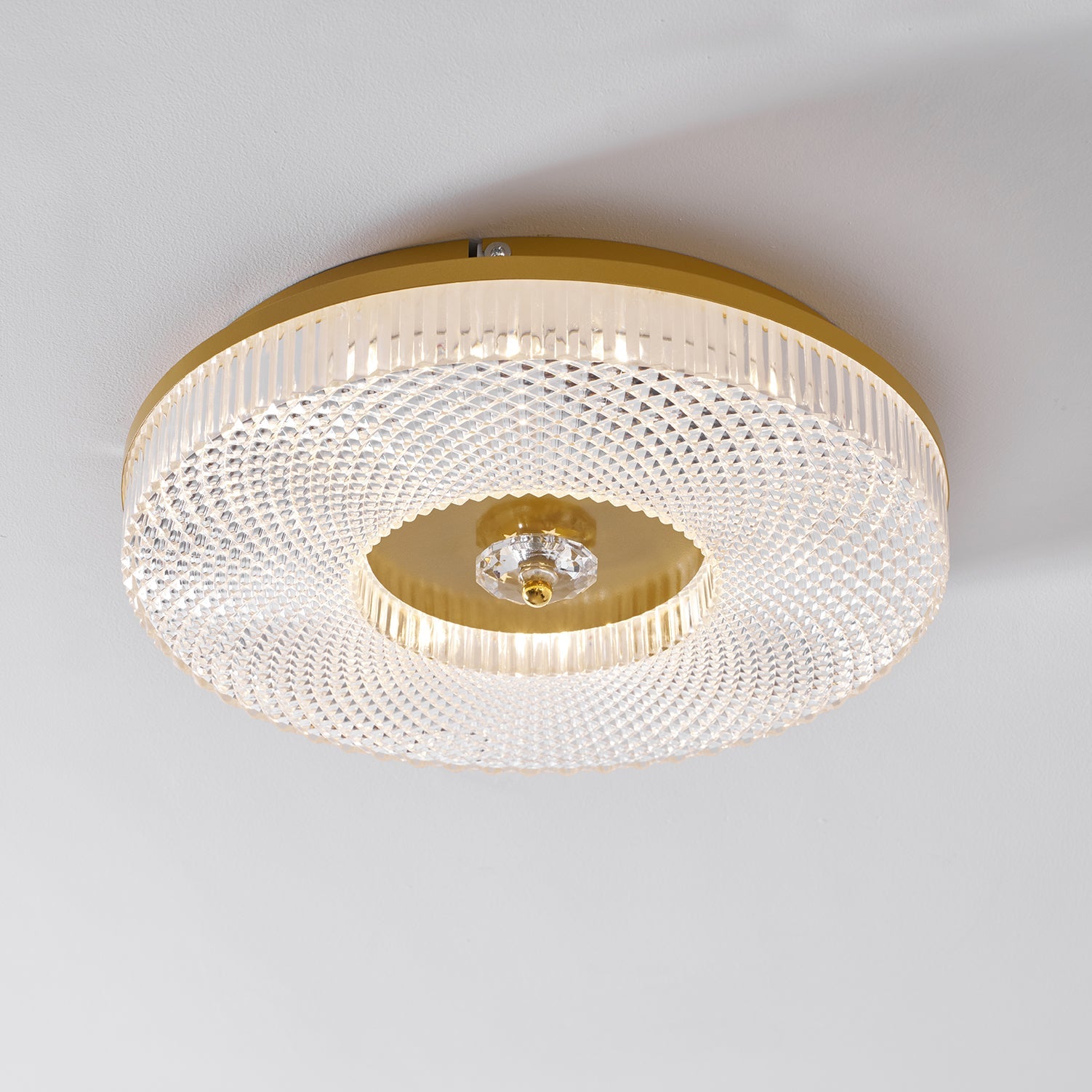 Plafondlamp Minimalistisch met Gestructureerd Acryl Diffuser en Geïntegreerde LED
