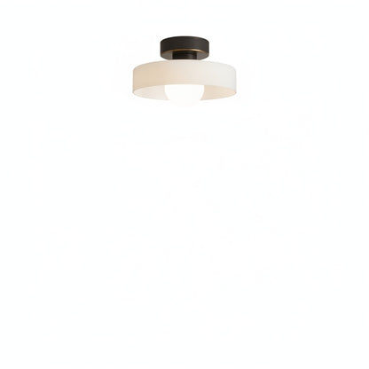 Plafondlamp Minimalistisch met Ronde Kap en Glazen Bol
