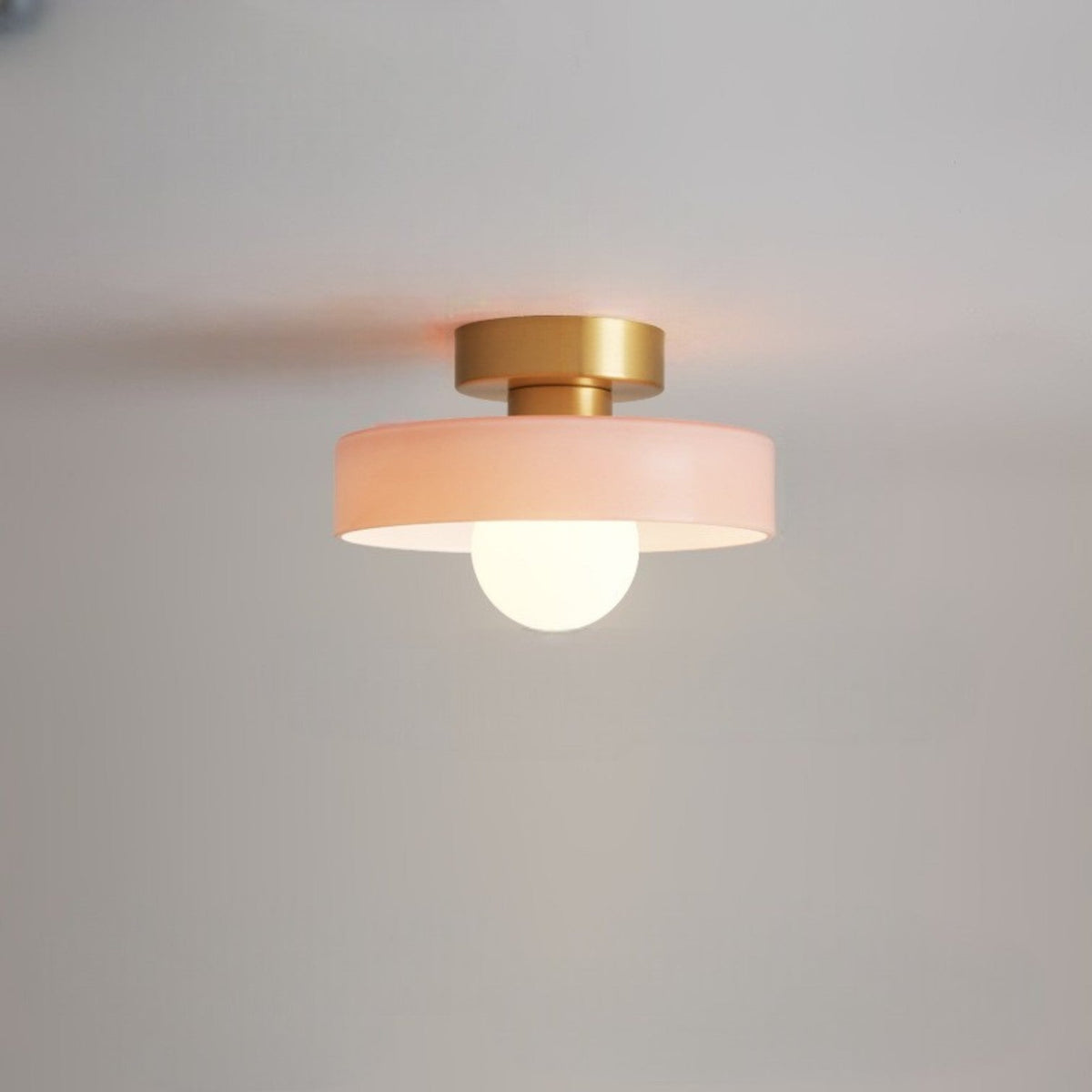 Plafondlamp Minimalistisch met Ronde Kap en Glazen Bol