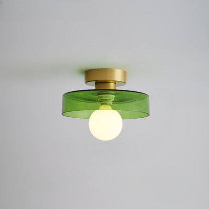 Plafondlamp Minimalistisch met Ronde Kap en Glazen Bol
