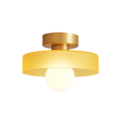 Plafondlamp Minimalistisch met Ronde Kap en Glazen Bol