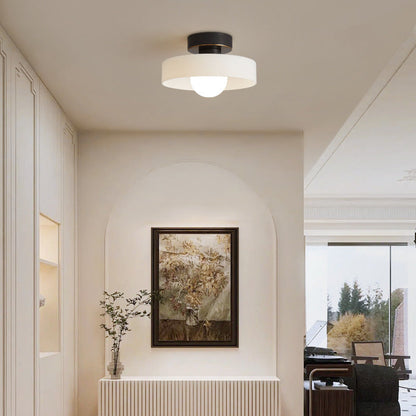 Plafondlamp Minimalistisch met Ronde Kap en Glazen Bol