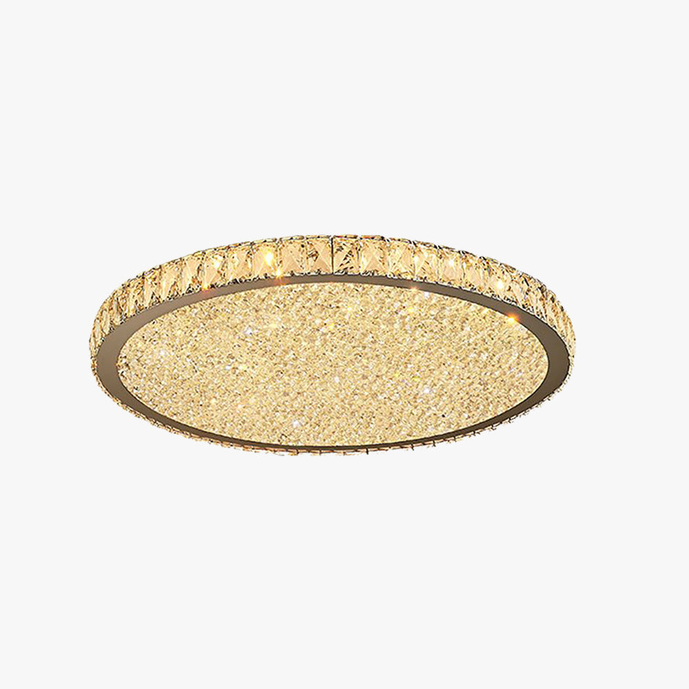 Plafondlamp Modern Kristal met Ronde Kap en LED Verlichting