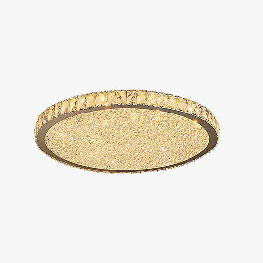 Plafondlamp Modern Kristal met Ronde Kap en LED Verlichting