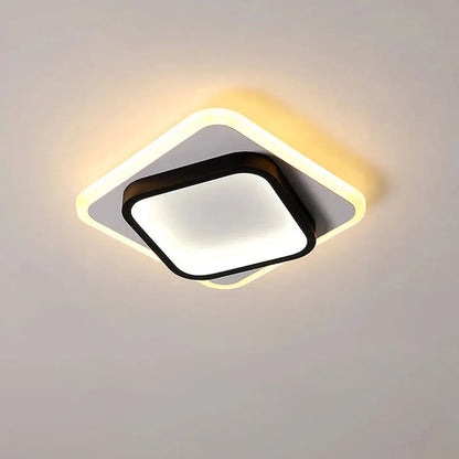 Plafondlamp Modern LED met Dubbel Vierkant Frame voor Hal en Slaapkamer