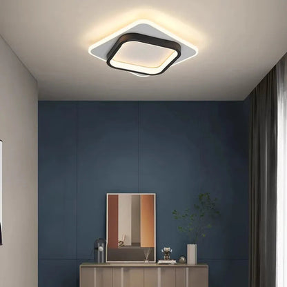 Plafondlamp Modern LED met Dubbel Vierkant Frame voor Hal en Slaapkamer
