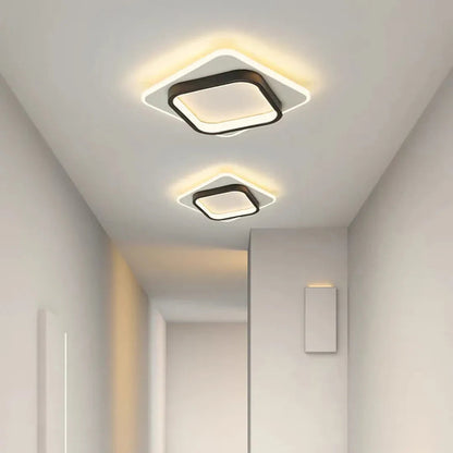 Plafondlamp Modern LED met Dubbel Vierkant Frame voor Hal en Slaapkamer