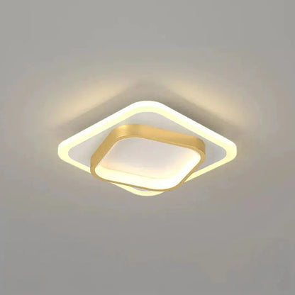 Plafondlamp Modern LED met Dubbel Vierkant Frame voor Hal en Slaapkamer