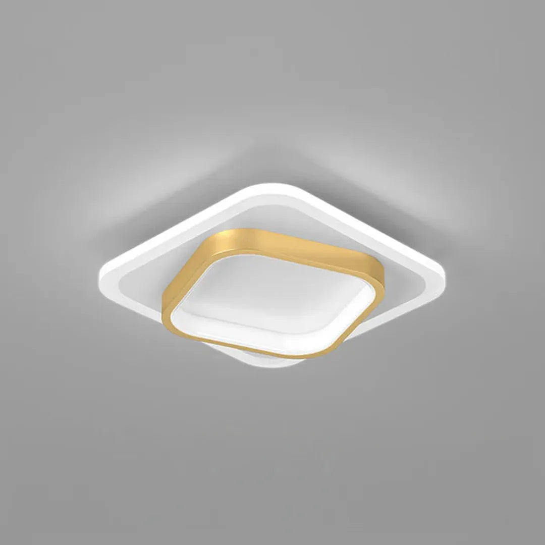 Plafondlamp Modern LED met Dubbel Vierkant Frame voor Hal en Slaapkamer