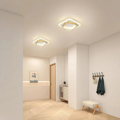 Plafondlamp Modern LED met Dubbel Vierkant Frame voor Hal en Slaapkamer