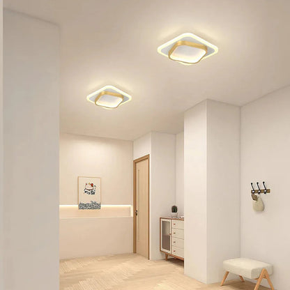Plafondlamp Modern LED met Dubbel Vierkant Frame voor Hal en Slaapkamer
