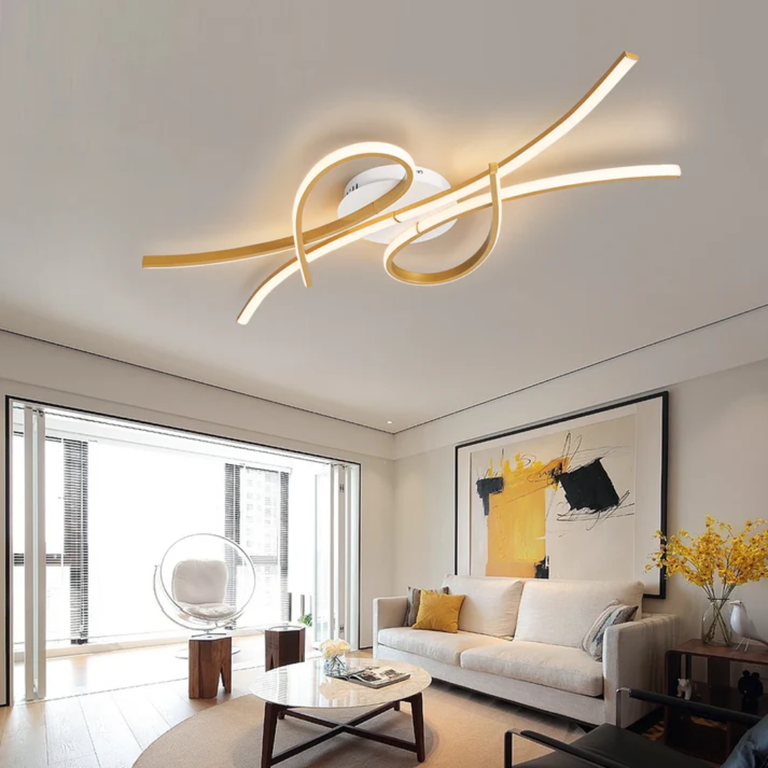 Plafondlamp Modern LED met Golvend Design en Dimfunctie